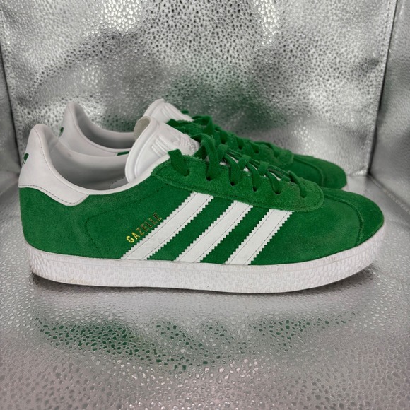 adidas Other - Adidas Gazelle Green Suede White Stripes Sneakers BB5477 Mens 4.5 Womens 5.5